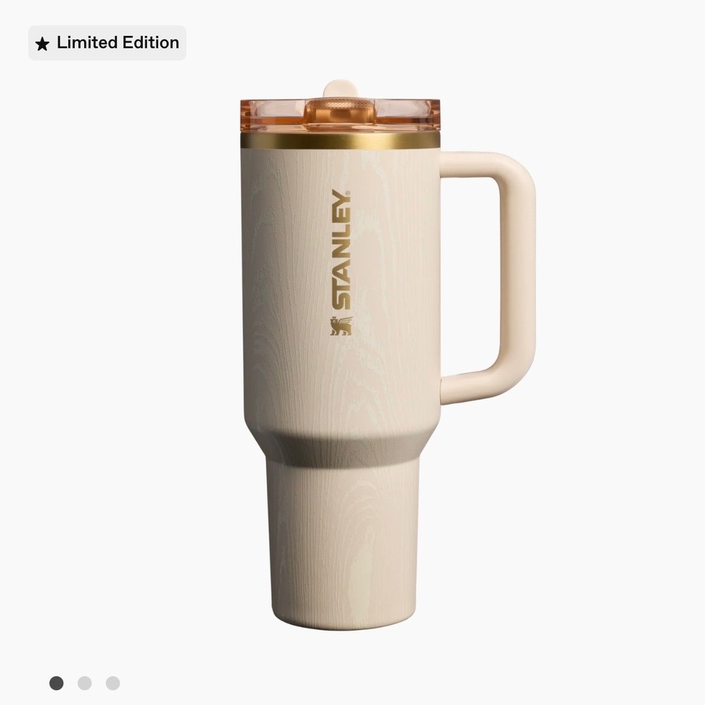 Stanley 40oz Quencher H2.0 FlowState Tumbler Limited Edition Birch Woodgrain NEW